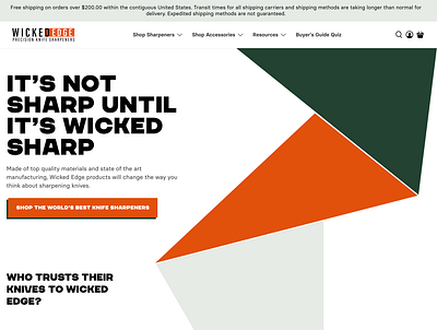 Wicked Edge Website design shopify ui ux web website