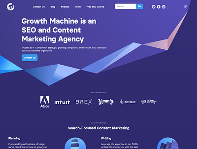 Growth Machine Website branding design illustration shopify ui ux web website