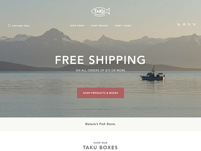 Taku Store Homepage branding design ui ux web website