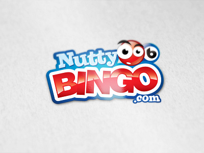 Logo for NuttyBingo.com awesome bingo brand cartoon casino character clean colorful design gambling game gaming illustration logo mascot playful slots ui vector web