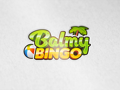 Balmy Bingo logo awesome bingo brand cartoon casino character clean colorful design gambling game gaming illustration logo mascot playful slots ui vector web