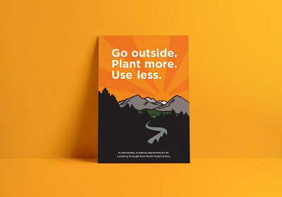 Go outside. Plant more. Use less. design illustration poster art print print ad signage