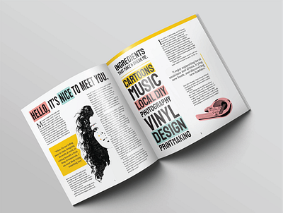 Zine Spread design illustrations magazine magazine spread print retro zine