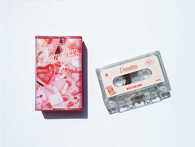 Into the Pink Cassette Design assemblage cassette tape design pink retro
