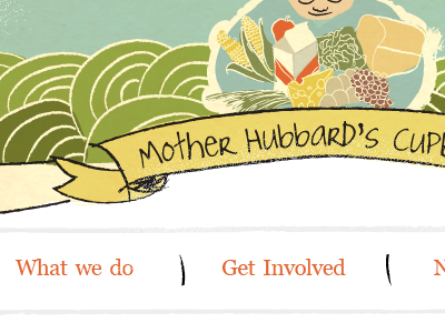 Mother Hubbard's Cupboard farm food harvest header website