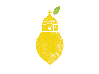 Lemonade Day in Bloomington court house lemon lemonade logo