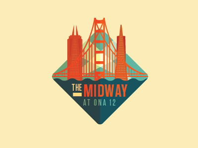 Final Midway logo golden gate bridge logo san francisco sf
