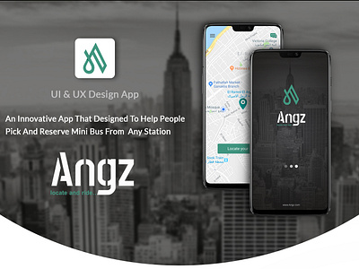 UI & UX mobile app for mini-bus (angz) brand branding bus app design logo mobile app ui ui ux