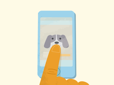 dog tinder 2d animation after effects animated gif animation dogs gif motion design motion graphics photoshop