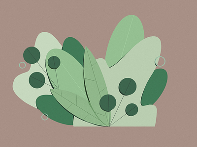 forest party art design graphic illustration plants procreate