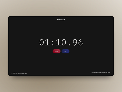 STPWTCH / Stopwatch stopwatch ui ux uxui watch