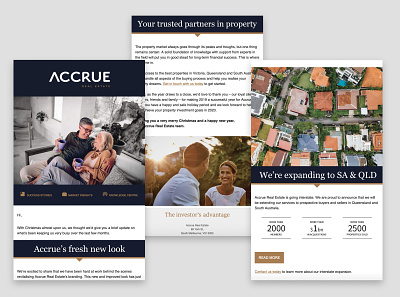 Newsletter for Accrue Real Estate email campaign newsletter real estate