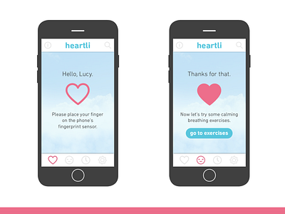 UI design for Heartli App graphic design ui