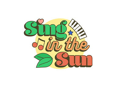 Sing in the Sun Music Festival Logo colorful festival graphic design illustration logo music
