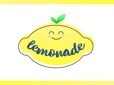 Logo for Lemonade Stand branding colorful design fruit graphic design happy illustration lemonade logo smile yellow
