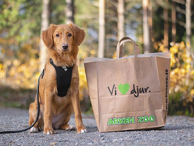 Shopping bag for Swedish pet supply retailer Arken Zoo