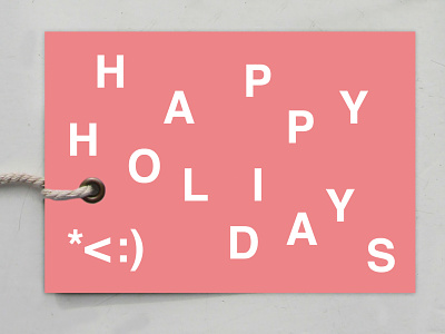 Happy Helvetica Holidays gift tag helvetica holidays typogaphy