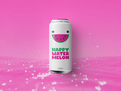 Happy Watermelon Label Design