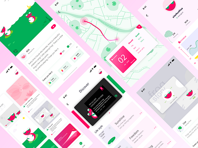 Happy Frog app concise design illustrator interface design ui visual