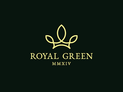 Royal Green brand identity branding design elegant fashion logo minimalist modern monogram monoline simple typography
