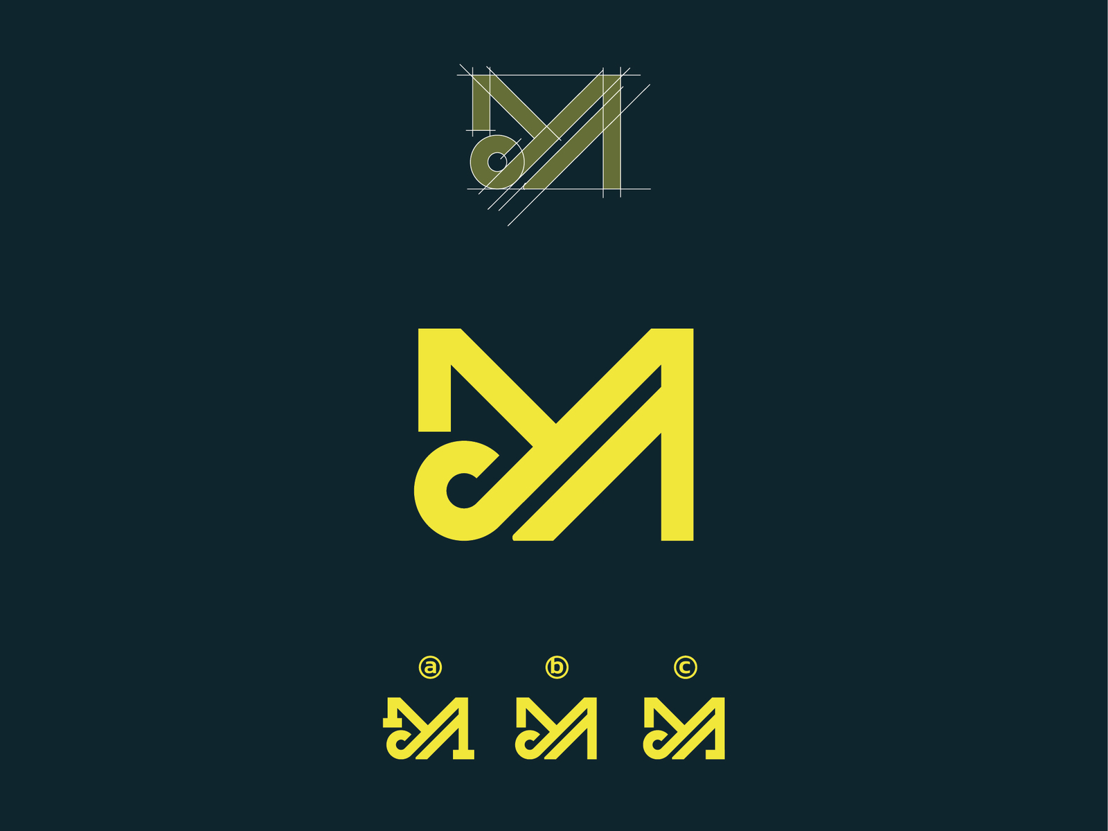 Elegant Letter MY YM Logo