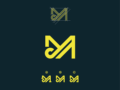YM or MY Monogram Logo Design