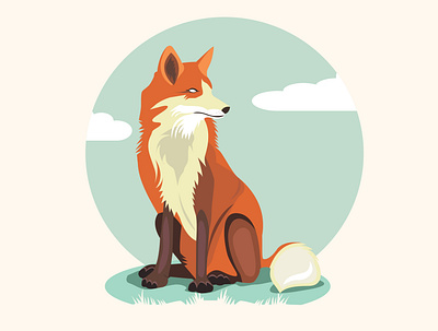 fox animal illustration animal logo cartoon character creative design design drawing dribble fox fox illustration fox logo icon illustraion illustration illustration art illustrations illustrator logo vector