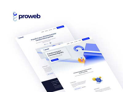ProWeb: Website Design 3d 3d hero animation branding design figma logo manrope typography ui ux web design website
