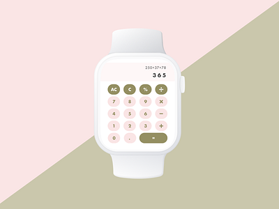 Daily UI 004 - Calculator android apple watch caalculate calculator dailycocoda dailyui dailyui004 designer figma japan math practice product design screen sketch surface ui ux watch