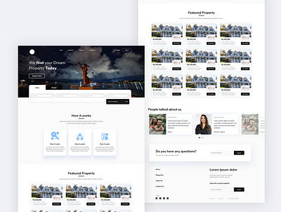 Real estate website 1 homepage webdesign xd xd design