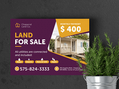 Flyer Real Estate clean design design flyer house print purple real estate real estate agency typographic