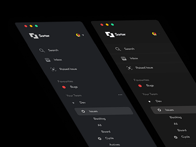 Sorter - Side Nav app development branding design design system desktop design product design ui ux web design