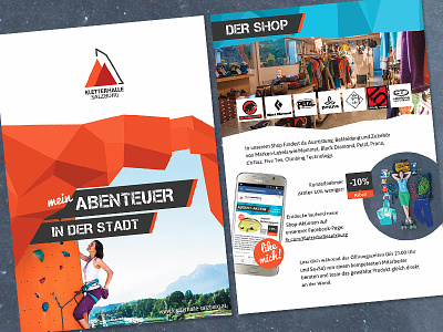 Folder Kletterhalle Salzburg austria brochure climbing folder rebranding redesign salzburg