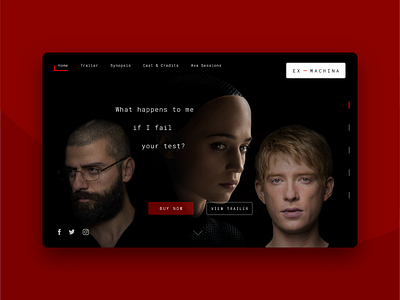 Ex Machina UI Concept branding design typography ui ui concept uidesign ux uxdesign web web design web ui website website concept website design website ui