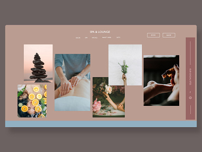 Spa & Lounge adobe adobexd bold branding clean design desktop flat home homepage interface minimal sidebar typography ui ux web website