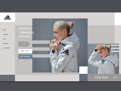 Sportswear adidas adobe adobexd bold branding clean design fashion home homepage illustration interface logo minimal sidebar sportswear type ui web website