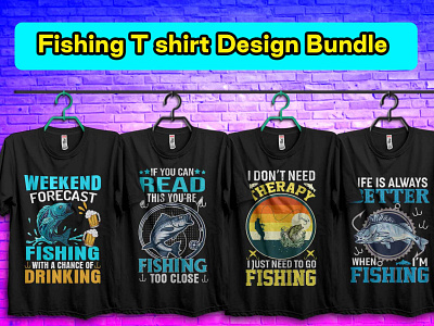 🐟🐟Fishing T shirt Design Bundle🐟🐟