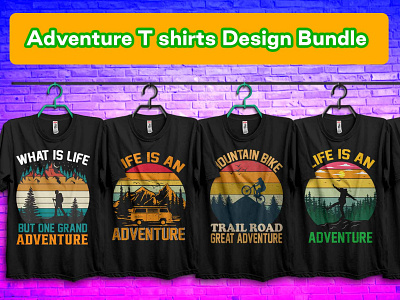 🌄🌄🌄Adventure T Shirt Design Bundle🌄🌄🌄