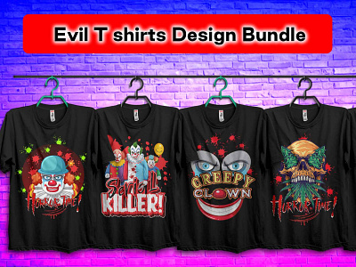 😈😈Evil T Shirt Design Bundle😈😈