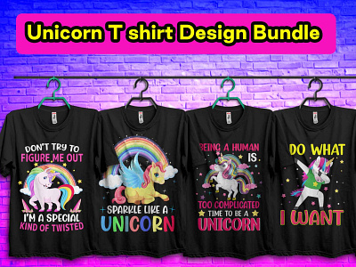 🦄🦄Unicorn T Shirt Design Bundle 🦄🦄