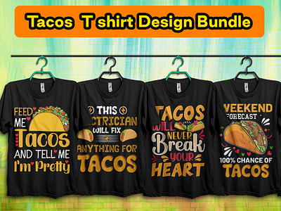 🌮🌮 Tacos T Shirt Design Bundle 🌮🌮