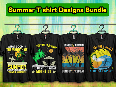 🌅🌅 Summer T Shirt Designs Bundle 🌅🌅