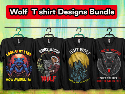 🐺🐺 Wolf T Shirt Designs Bundle 🐺🐺