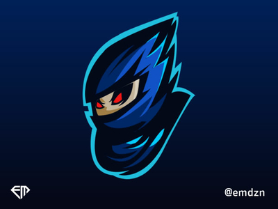 ninja mascot logo esports by emdzn by em dribbble dribbble - ninja fortnite simbolo