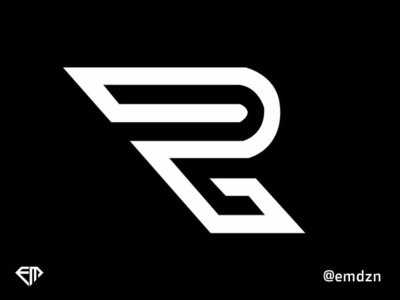 Letter RG Concept Logo by @emdzn art branding concept concept art concept character design drawing graphic icon illustration letter letter art logo logo esports logoconceept marca mascot design sketch typography vector