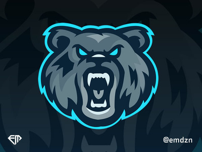 Bear Mascot Logo eSports by @emdzn by EM on Dribbble