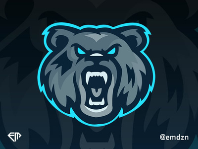 Bear Mascot Logo eSports by @emdzn