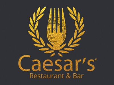 Caesar's branding logo restaurant