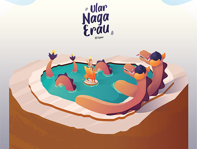 DRAGON SNAKE ERAU design flat design graphic design illustration illustrator