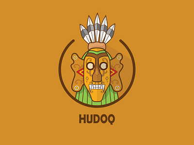 Hudoq animation illustration logo vector